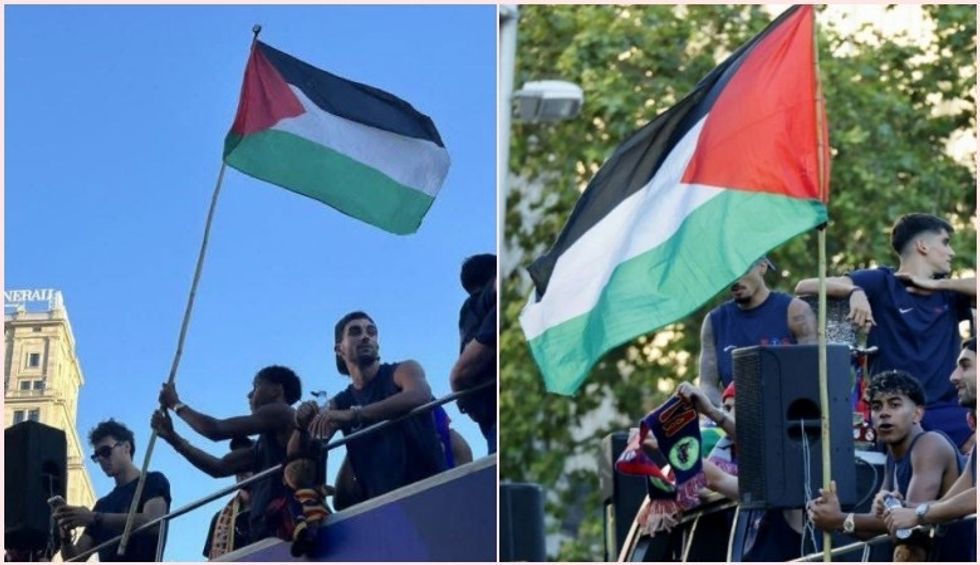 Yamal tërhoqi vëmendje në Barcelonë - valëviti flamurin e Palestinës gjatë festës së titullit