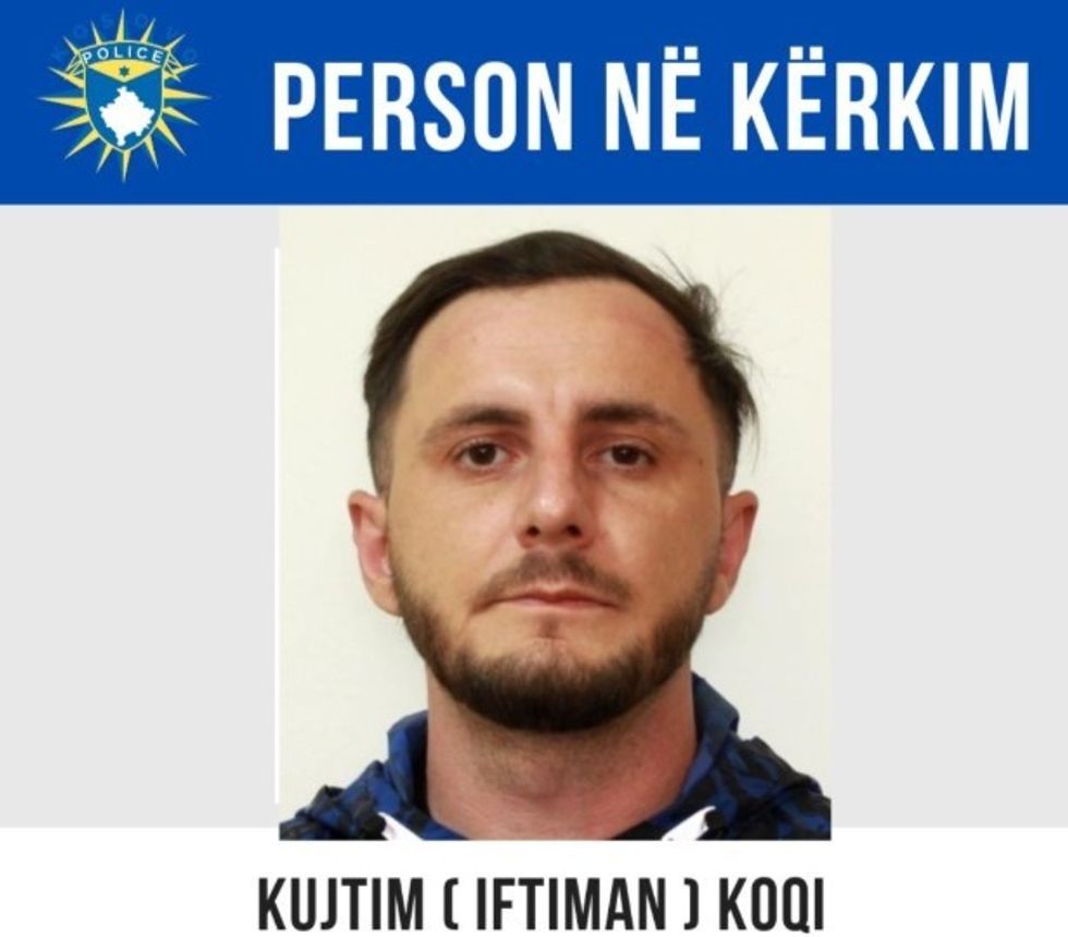 Policia kërkon bashkëpunimin e qytetarëve për arrestimin e Kujtim Koqit nga Prizreni