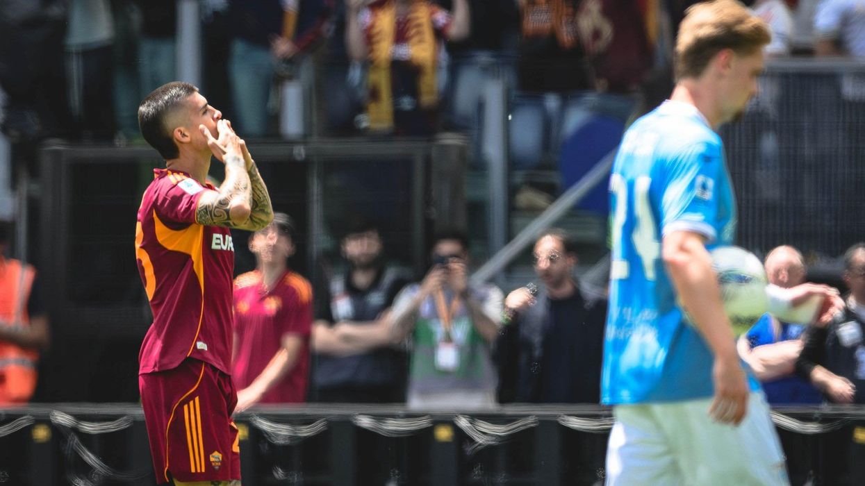 Mancini hero me dy gola, Roma mposhtë Lazion dhe futet në top katërshe Mancini hero me dy gola, Roma mposhtë Lazion dhe futet në top katërshe