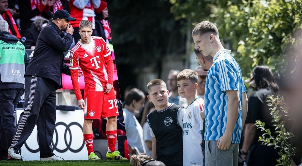 Erblin Osmani i Bayernit gëzon fëmijët në Gjilan, foto me ta në Kinderligë