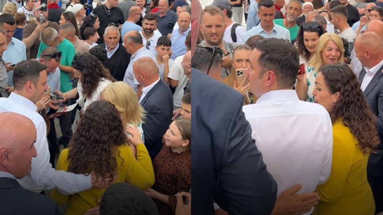 Qytetarët 'bllokojnë' ish-presidenten Osmani në Viti