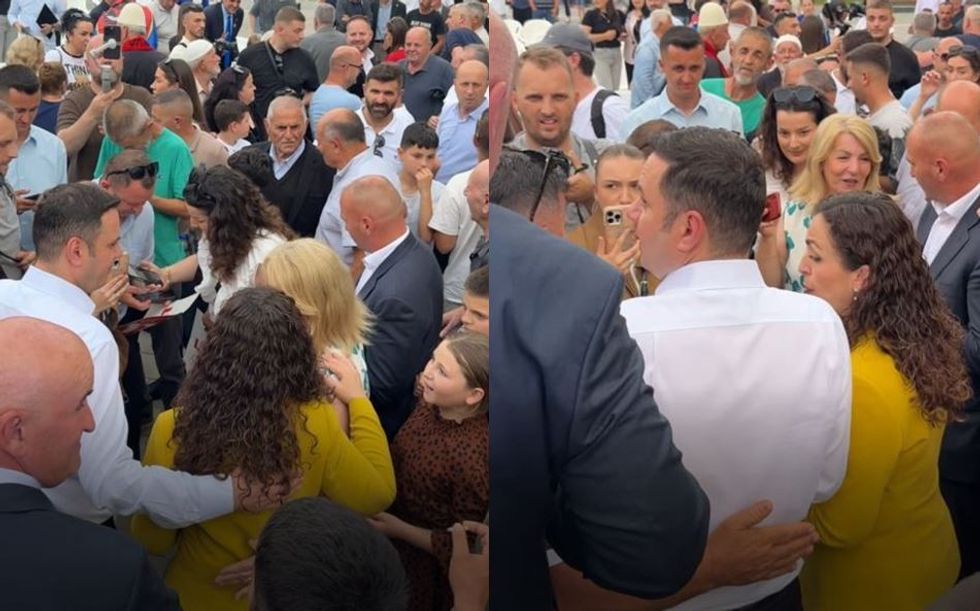 Qytetarët 'bllokojnë' ish-presidenten Osmani në Viti Qytetarët 'bllokojnë' ish-presidenten Osmani në Viti