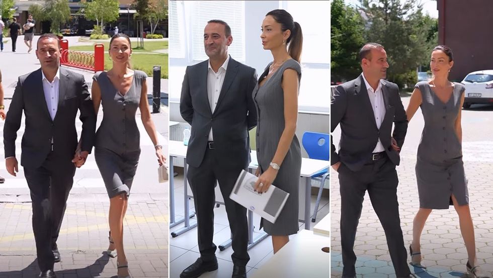 Të veshur elegantë dhe me stil, votojnë Lola dhe Daut Haradi