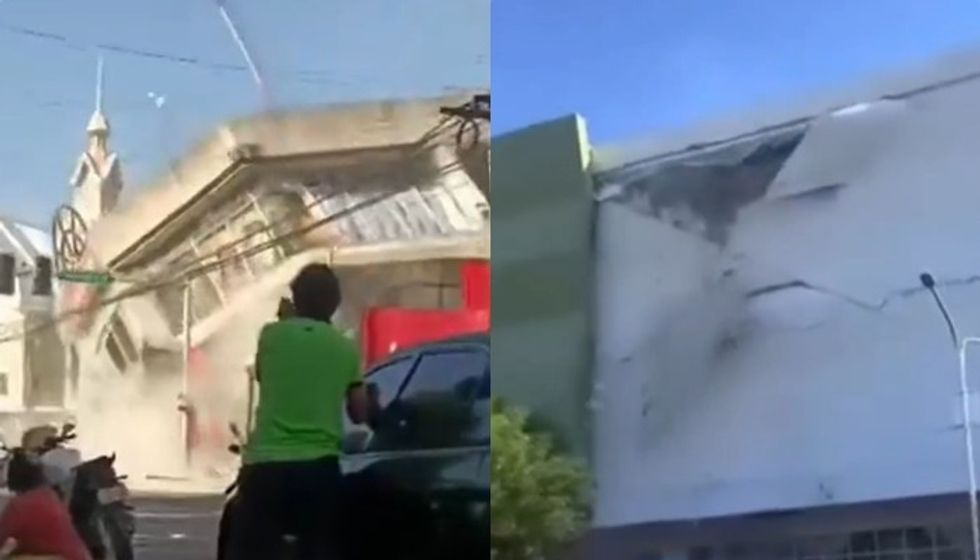 Momenti kur ndërtesat shemben nga tërmeti 7.8 ballë në Filip