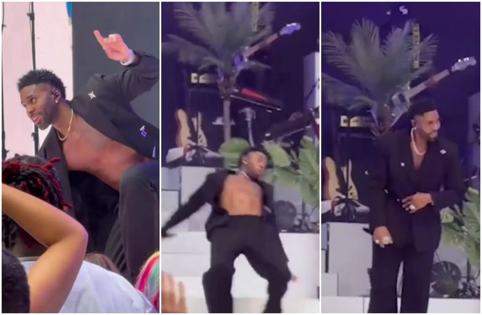 Jason Derulo rrëzohet gjatë performancës së tij në Capital S