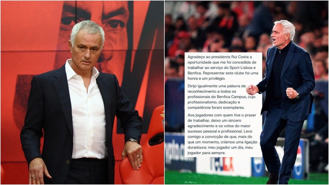 Mourinho me mesazh lamtumirës pas largimit nga Benfica Mourinho me mesazh lamtumirës pas largimit nga Benfica