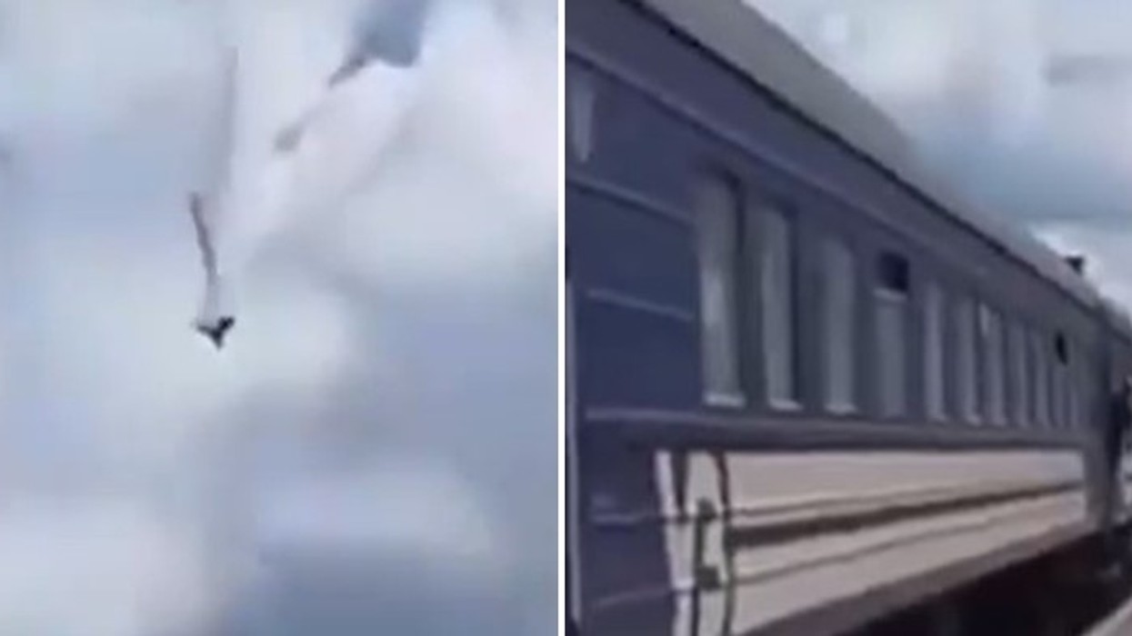 Momenti kur droni rus bie në stacionin hekurudhor në Sumy