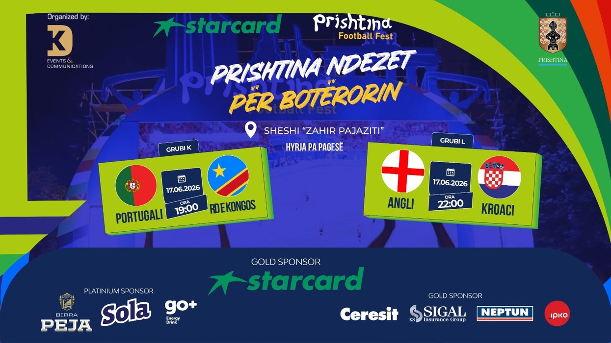 Sonte ndizet Sheshi “Zahir Pajaziti”: Portugali - DR Congo dhe derbi Angli - Kroaci LIVE