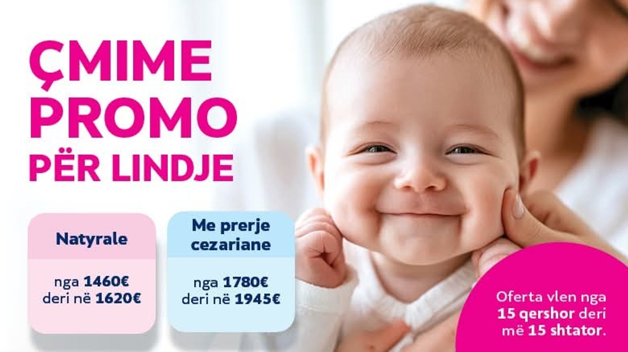 "Acibadem Sistina" me çmime promocionale për lindje nga 15 qershori deri më 15 shtator
