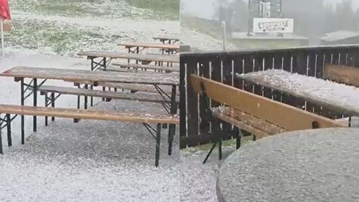 Stuhi të forta me breshër godasin Austrinë dhe Slloveninë, pamje Stuhi të forta me breshër godasin Austrinë dhe Slloveninë, pamje