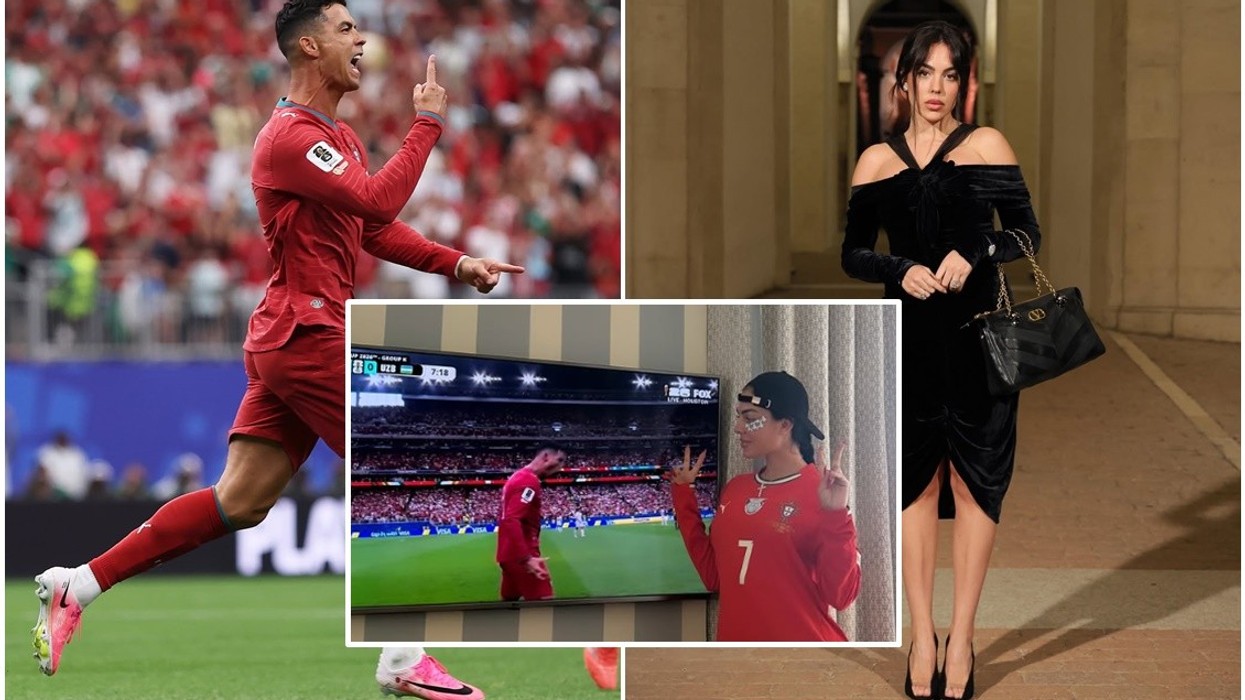 Georgina larg stadiumit, por jo larg Ronaldos, reagimi i saj pasi futbollisti shënoi golin e parë në këtë kampionat
