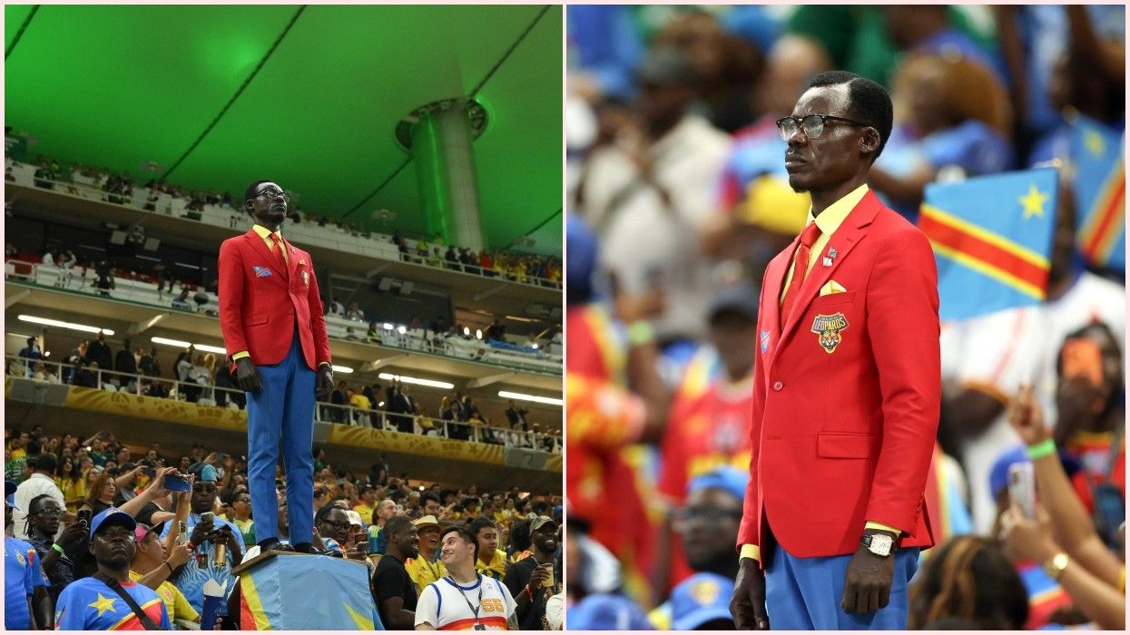 “Lumumba”, njeriu-statujë, rikthehet në Kupën e Botës dhe bëhet sërish ikonë në tribuna “Lumumba”, njeriu-statujë, rikthehet në Kupën e Botës dhe bëhet sërish ikonë në tribuna