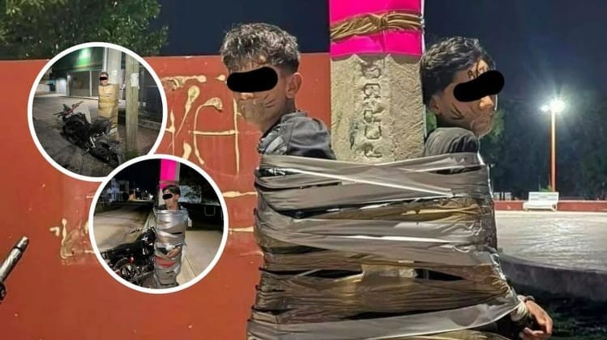 “Batmani meksikan” lidh të dyshuarit për vjedhje motoçikletash në shtylla ndriçimi “Batmani meksikan” lidh të dyshuarit për vjedhje motoçikletash në shtylla ndriçimi