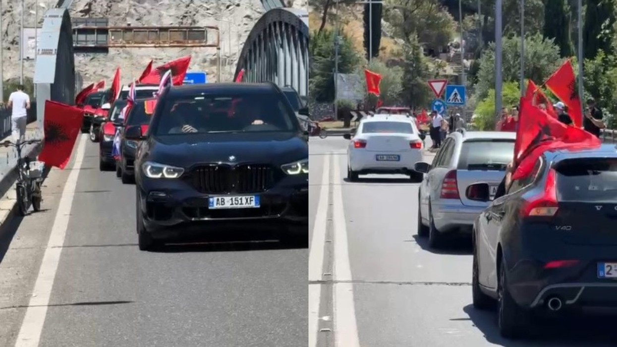 Sot protesta kombëtare, diaspora mbërrin në Shkodër - me këngë patriotike dhe flamuj, vijojnë rrugën drejt Tiranës
