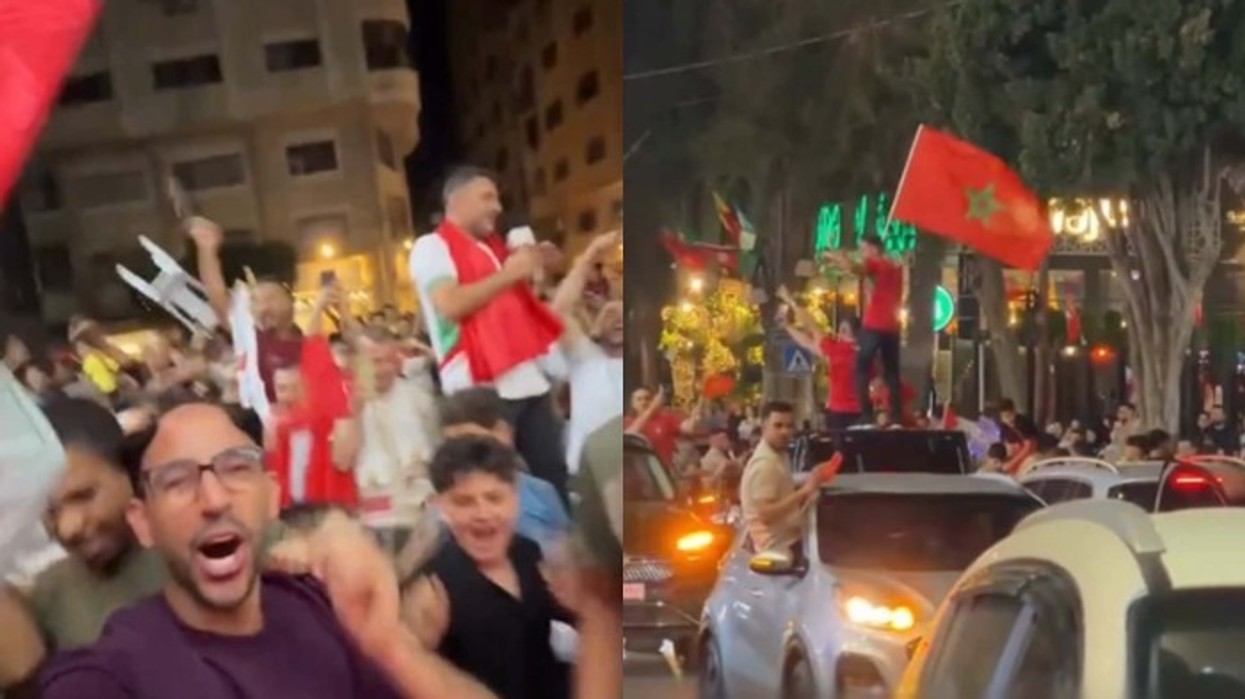 Si e festuan palestinezët fitoren e madhe të Marokut ndaj Kanadasë në Botëror - pamje