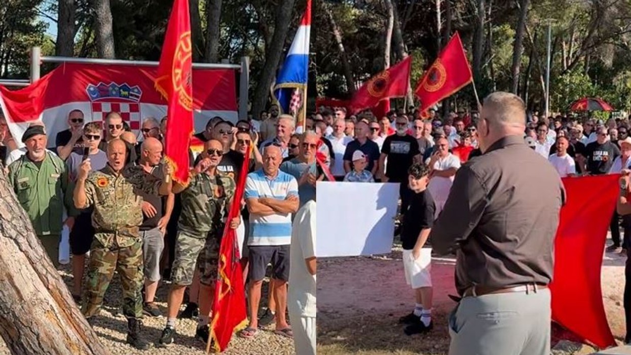 Shqiptarët protestojnë në Zarë të Kroacisë në mbështetje të ish-krerëve të UÇK-së - kërkojnë drejtësi në Hagë