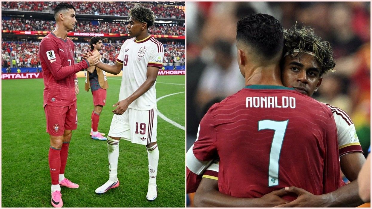 Ronaldo dhe Yamal me një moment simbolik pas përballjes Spanjë–Portugali Ronaldo dhe Yamal me një moment simbolik pas përballjes Spanjë–Portugali