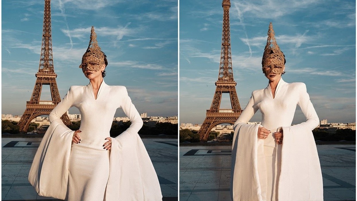 Zendaya tërheq vëmendjen me një maskë të frymëzuar nga Kulla Eiffel në premierën e The Odyssey në Paris
