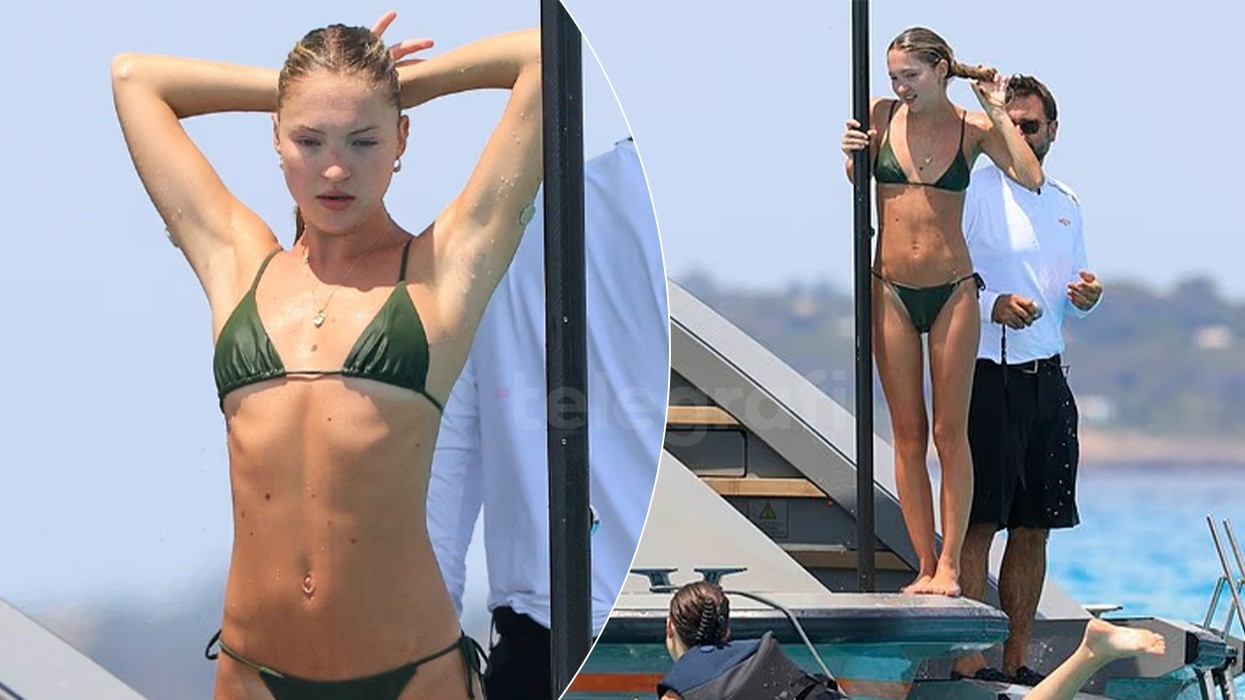 Lila Moss mahnit me bikini të gjelbra gjatë pushimeve në Ibiza