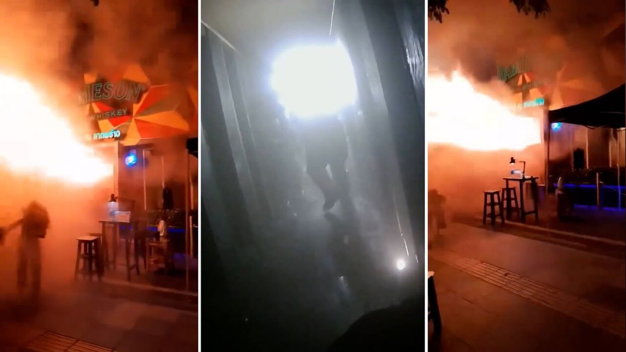 Video dramatike nga zjarri në Bangkok, njerëzit ikin mes flakëve dhe tymit Video dramatike nga zjarri në Bangkok, njerëzit ikin mes flakëve dhe tymit