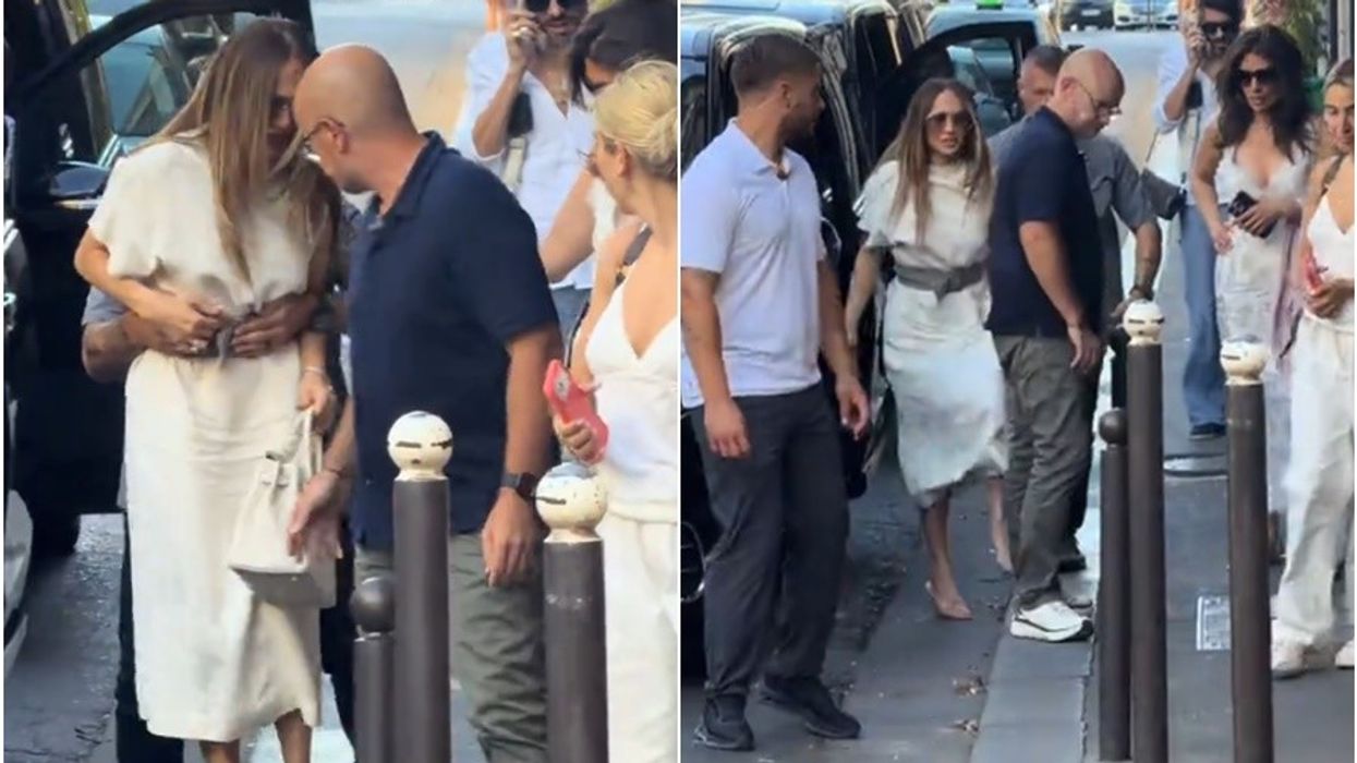 Jennifer Lopez për pak sa nuk u rrëzua, truproja i tij merr vëmendje me veprimin Jennifer Lopez për pak sa nuk u rrëzua, truproja i tij merr vëmendje me veprimin