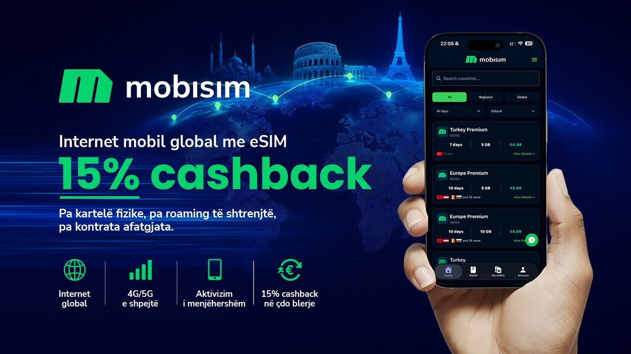 MobiSIM: Internet kudo dhe 15% cashback