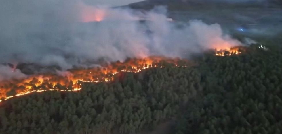 Large fire near Madrid