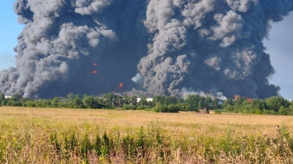Ukrainian drone attacks kill seven warehouse workers in Russia, spark fire at Moscow region oil depot