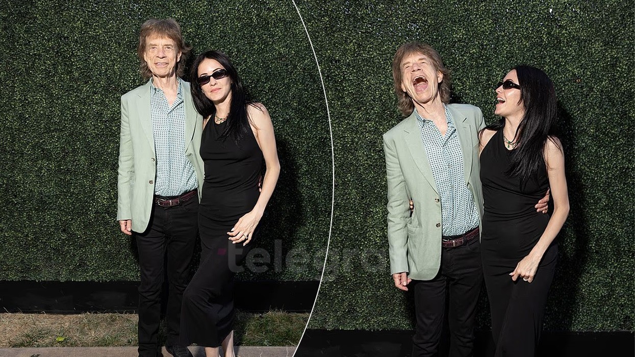 Mick Jagger shfaqet i buzëqeshur krah të fejuarës së tij në Kaliforni