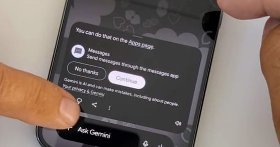 Anashkalimi i bllokimit të ekranit në Android i lejon Gemini të dërgojë SMS pa verifikim