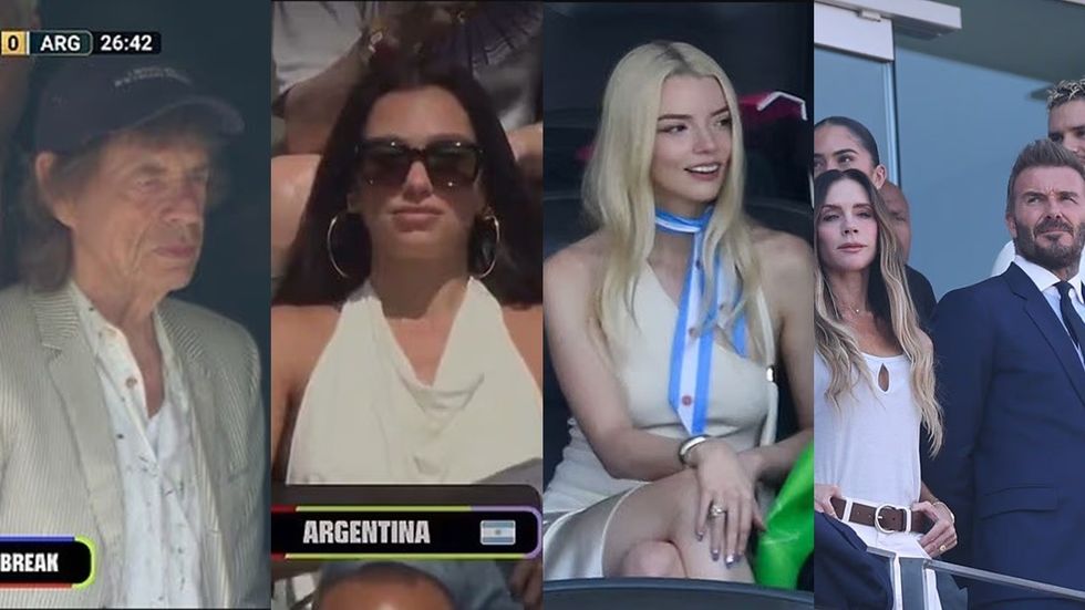 Dua Lipa, Callum Turner, Mick Jagger dhe familja Beckham pushtojnë tribunat e finales së Kupës së Botës