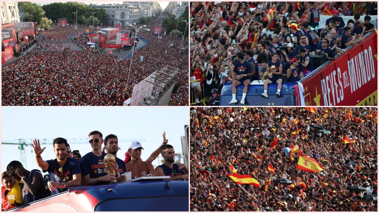 Çmenduri në Madrid: Rreth 2 milionë njerëz u bënë pritje spektakolare kampionëve të rinj të botës