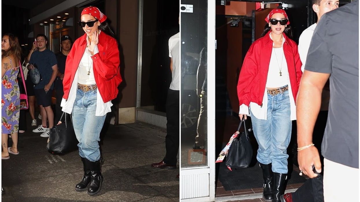 Dua Lipa fotografohet duke dalë nga studioja e regjistrimit në New York Dua Lipa fotografohet duke dalë nga studioja e regjistrimit në New York