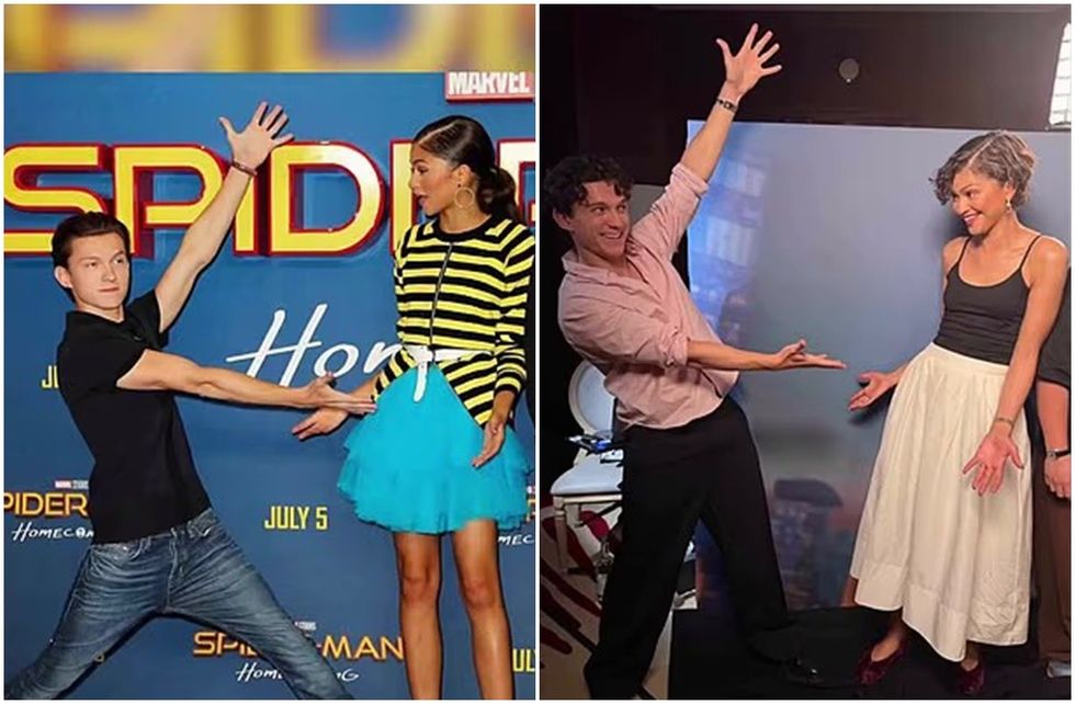 Zendaya dhe bashkëshorti i saj Tom Holland, rikrijojnë fotografitë e tyre 10 vite pas turneut të parë promovues për filmin Spider-Man
