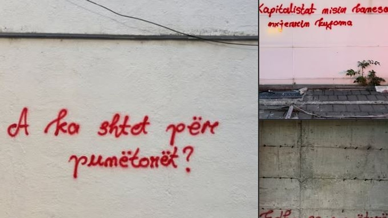 Shfaqen grafite në Prishtinë pas vdekjes tragjike të punëtorit në vendpunishte