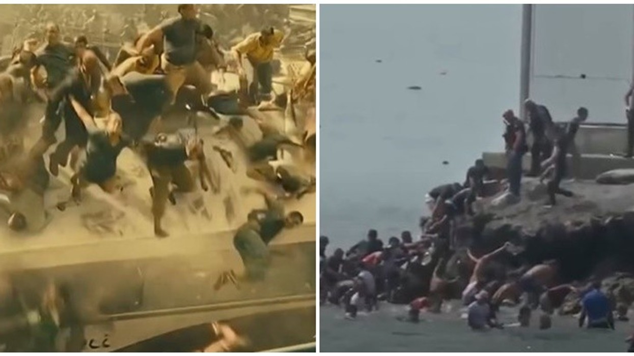 Musk released an insert from the movie "World War Z", comparing migrants in the Spanish enclave to zombies