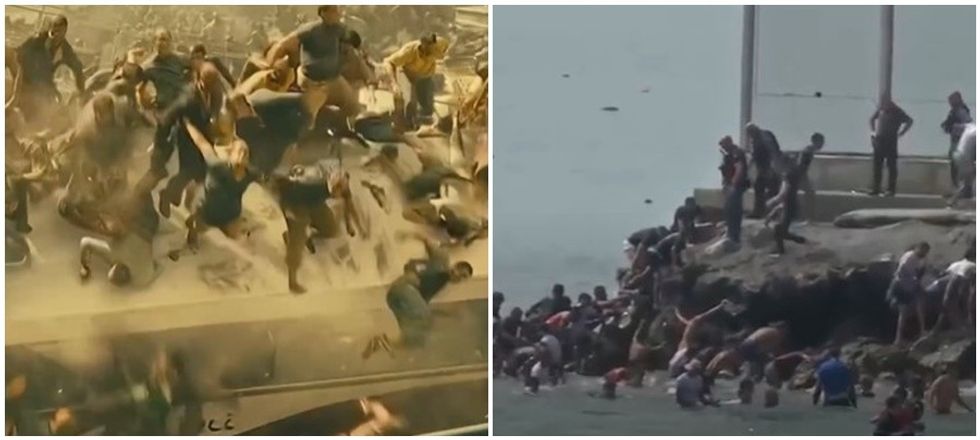 Musk released an insert from the movie "World War Z", comparing migrants in the Spanish enclave to zombies Musk released an insert from the movie