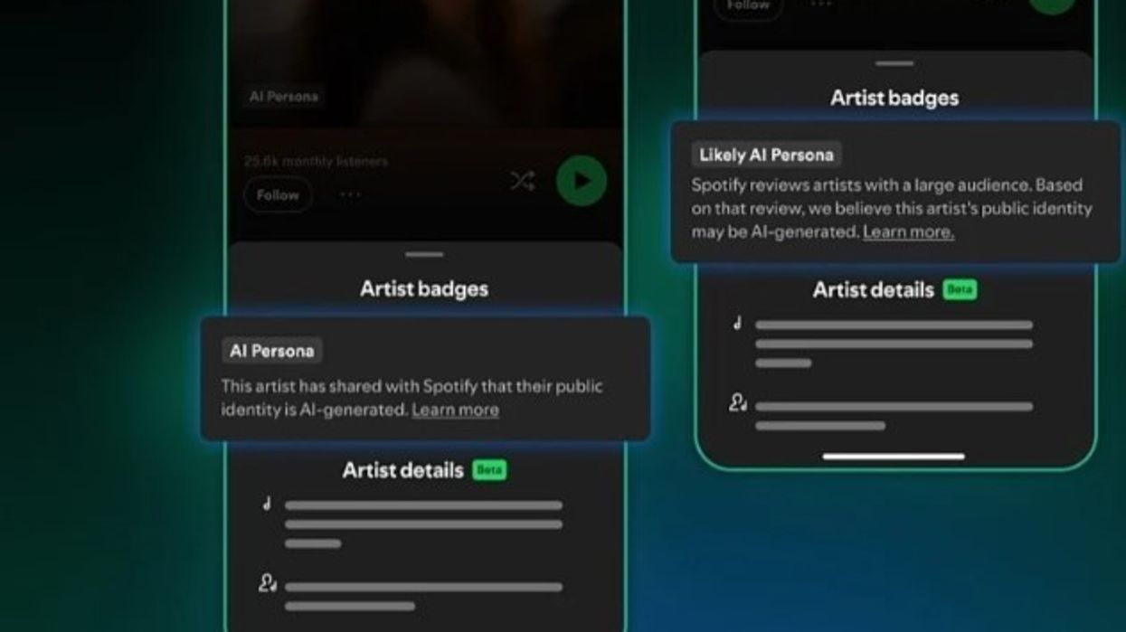 Spotify vendos etiketë për artistët e krijuar nga AI Spotify vendos etiketë për artistët e krijuar nga AI