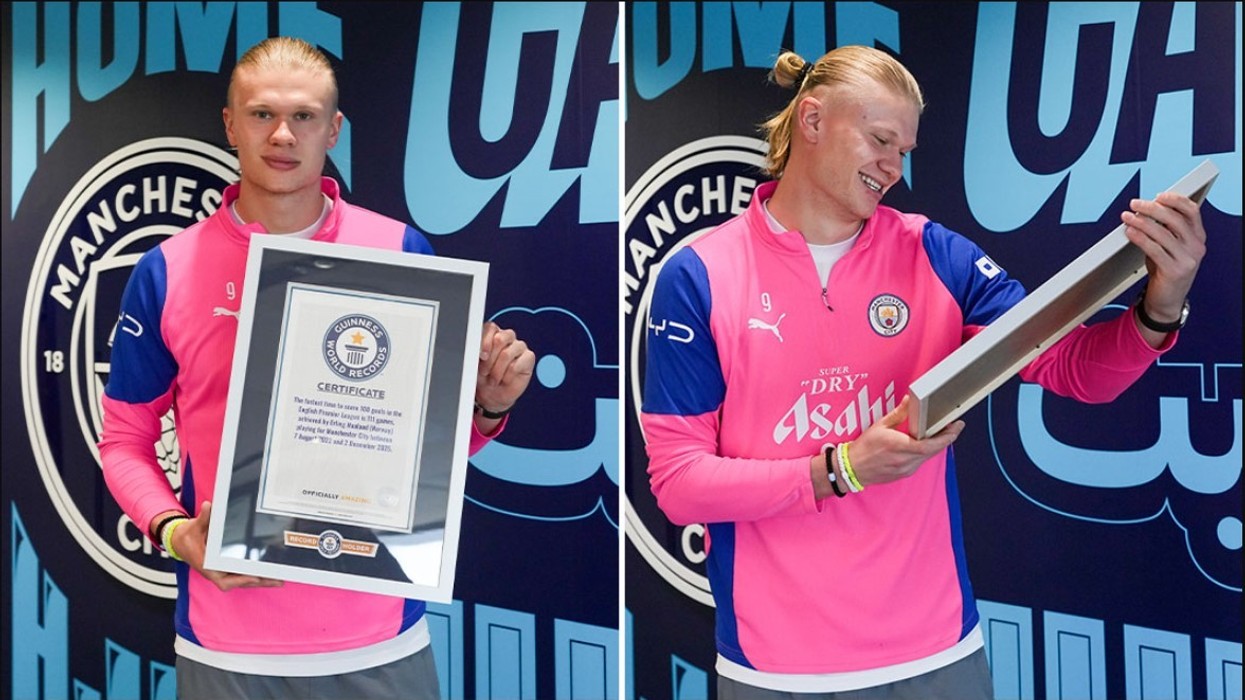 Erling Haaland pranon katër certifikata të rekordeve Guinness