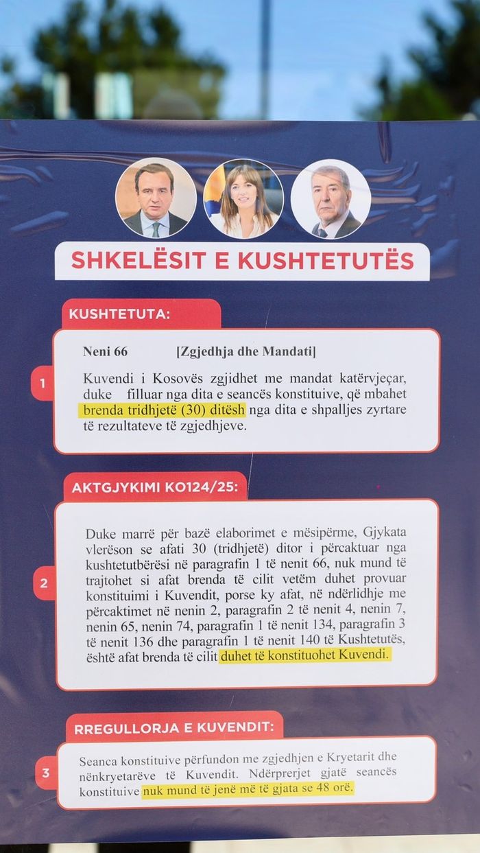 “Shkelësit e Kushtetutës”, RDK aksion para Kuvendit, Salihu: Asnjë parti dhe asnjë deputet nuk është mbi ligjin “Shkelësit e Kushtetutës”, RDK aksion para Kuvendit, Salihu: Asnjë parti dhe asnjë deputet nuk është mbi ligjin
