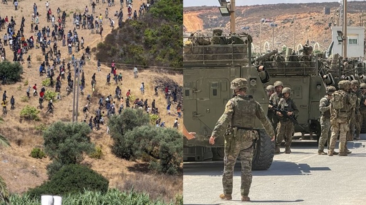 Pamje, emigrantët përpiqen të hyjnë përsëri në Ceuta - policia ndërhyn me gaz lotsjellës