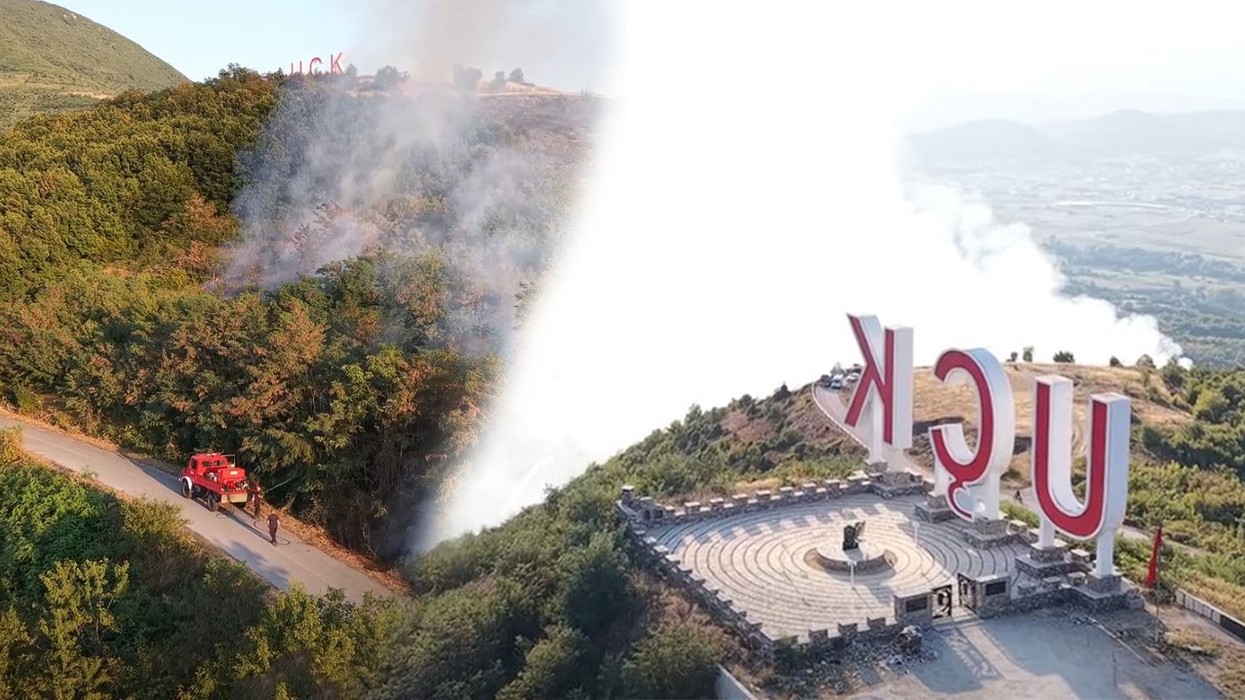 Zjarri përfshin një zonë në Leskovec të Prizrenit, shumë pranë Kalasë së UÇK-së