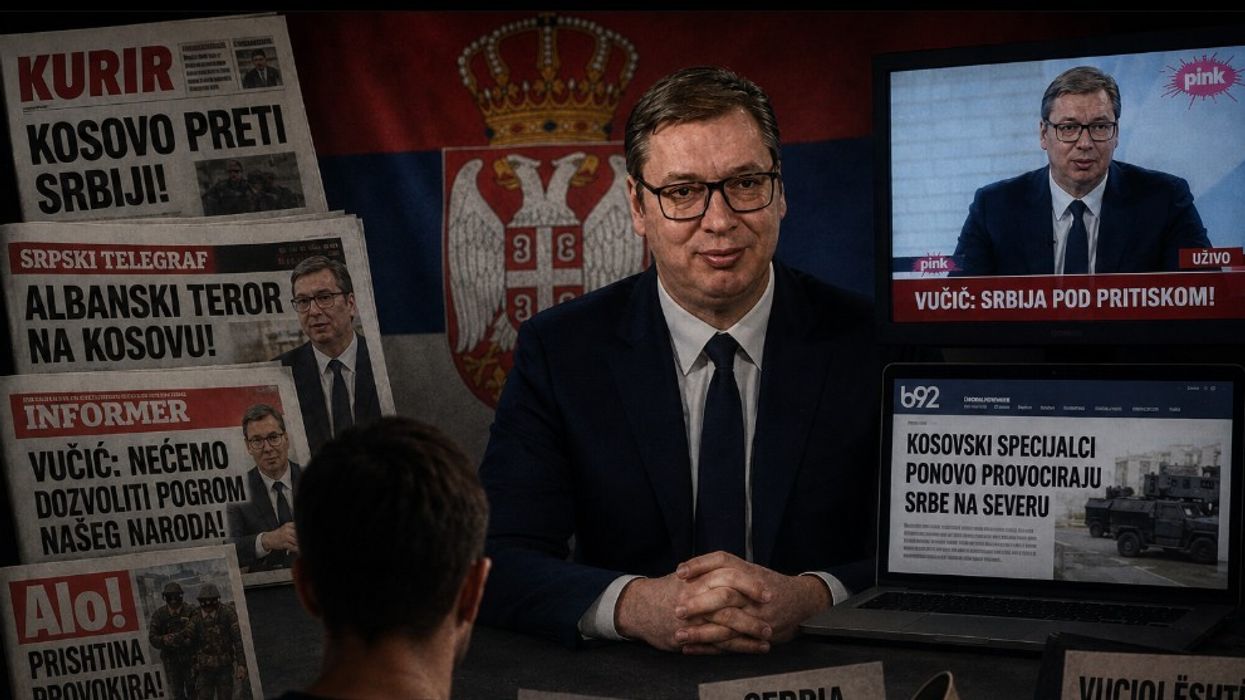 Arkitektura e propagandës: Si mediat pro-Vuçiq e mbajnë gjallë narrativën kundër Kosovës Arkitektura e propagandës: Si mediat pro-Vuçiq e mbajnë gjallë narrativën kundër Kosovës