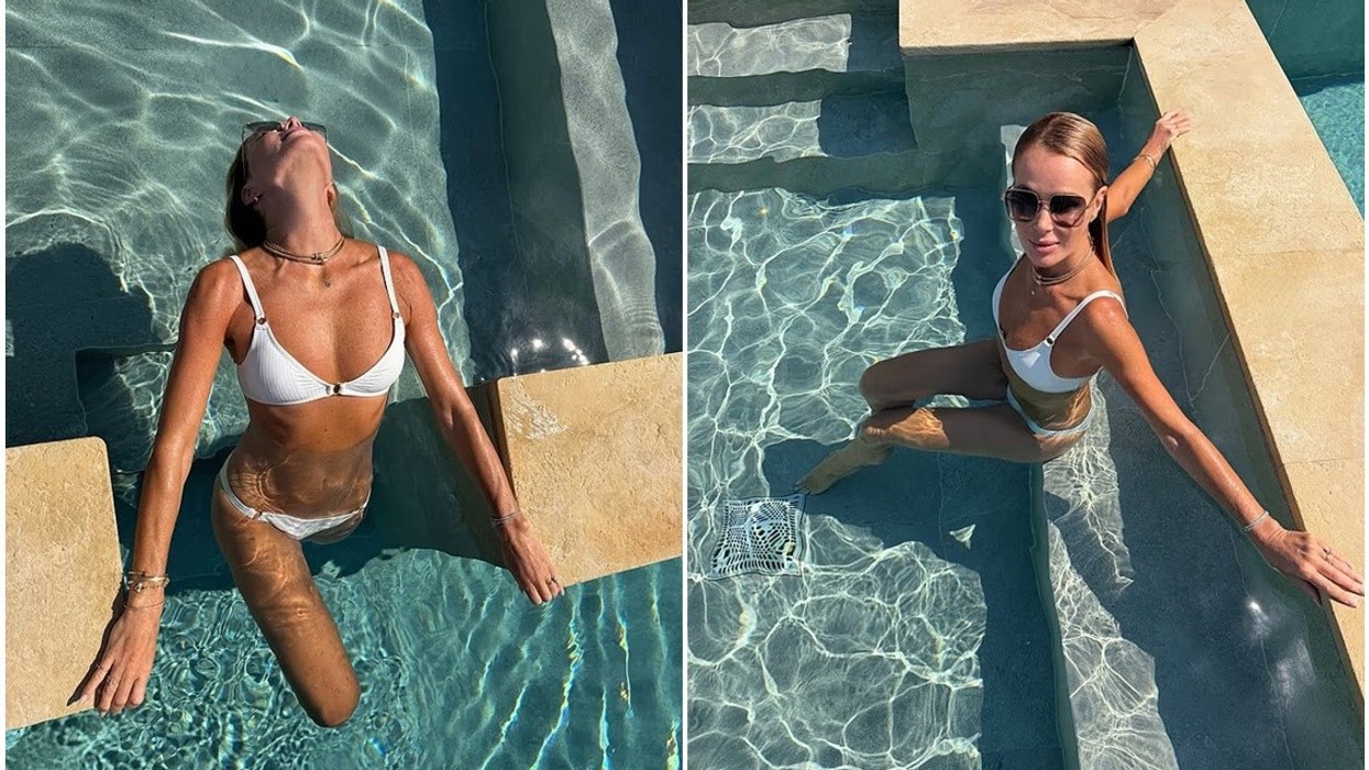 Amanda Holden mahnit me format trupore teksa pozon me bikini
