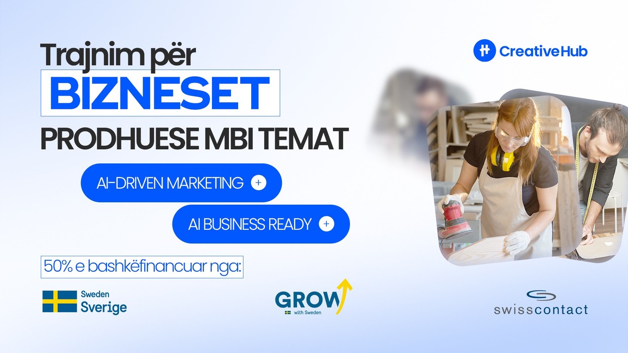 Creative Hub Kosovo lanson dy programe intensive për digjitalizimin e bizneseve, me 50% bashkëfinancim nga projekti GROW