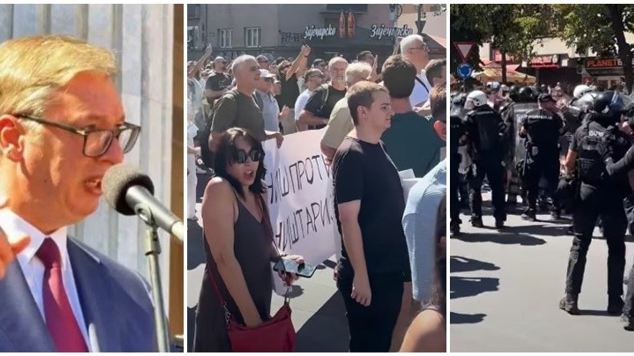 Vërshëllima, hedhje vezësh dhe brohoritje “Ik, ik!” - Vuçiqi nuk mirëpritet nga mijëra qytetarë të Nishit