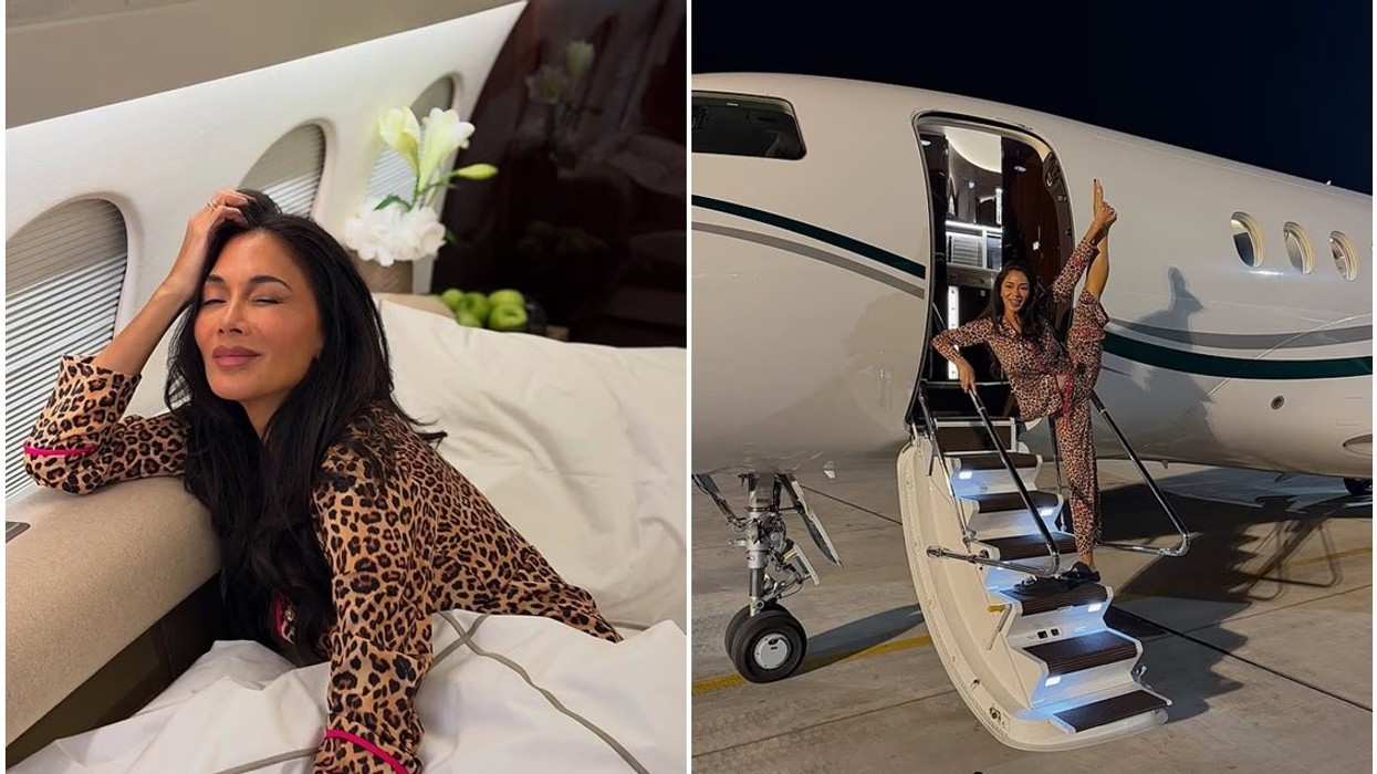 Nicole Scherzinger mahnit me fleksibilitetin, bën spagatën në aeroplanin privat