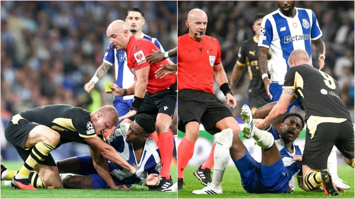 Dy gola dhe një përplasje: Haaland e mbyll natën me tension në Ligën e Kampionëve