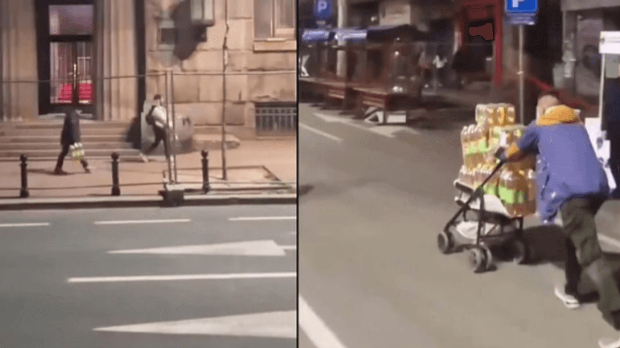 Mbështetësit e Vuçiqit vjedhin lëngje dhe ushqime nga tubimi në Beograd