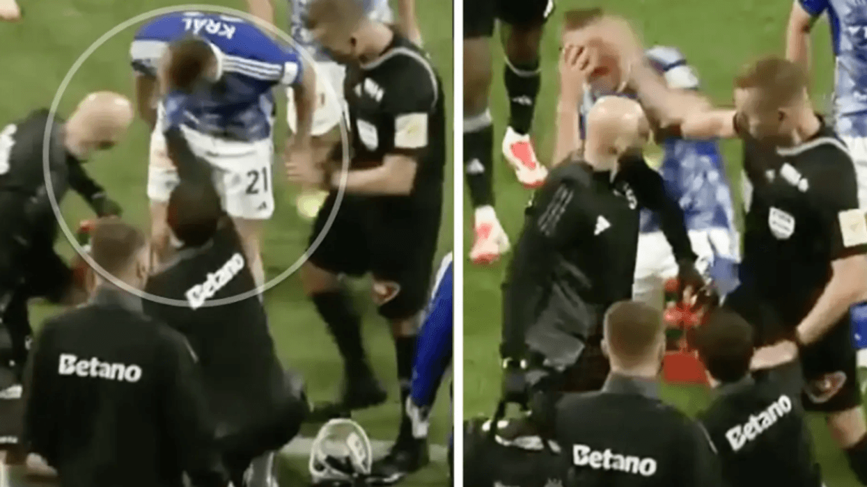 Lojtari i Olomouc e fyeu Albion Rrahmanin, mjeku i Sparta Pragës e goditi brutalisht me shuplakë